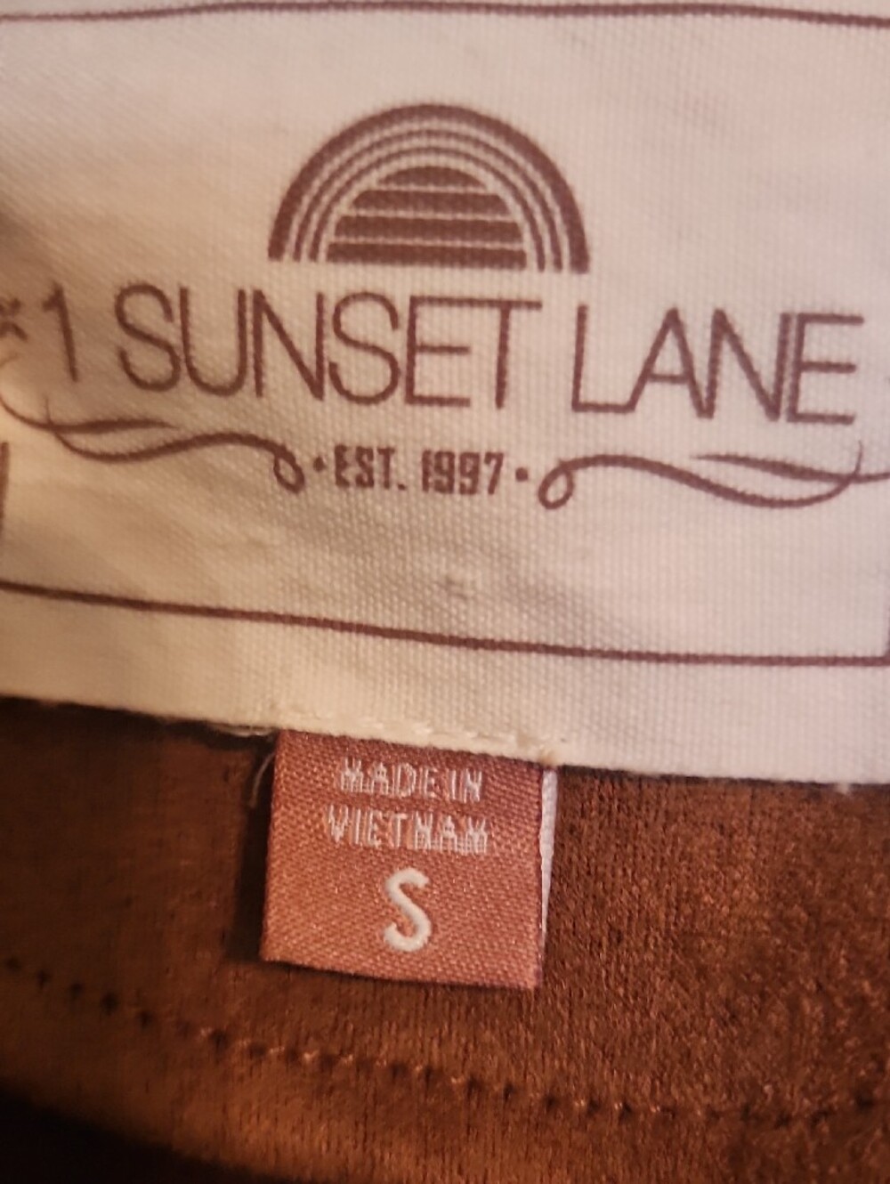 Women's Tan Suede Snap Up Jacket - Picture 2 of 3